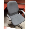 Steelcase Black Mid Back Adjustable Rolling Task Chair w Arms
